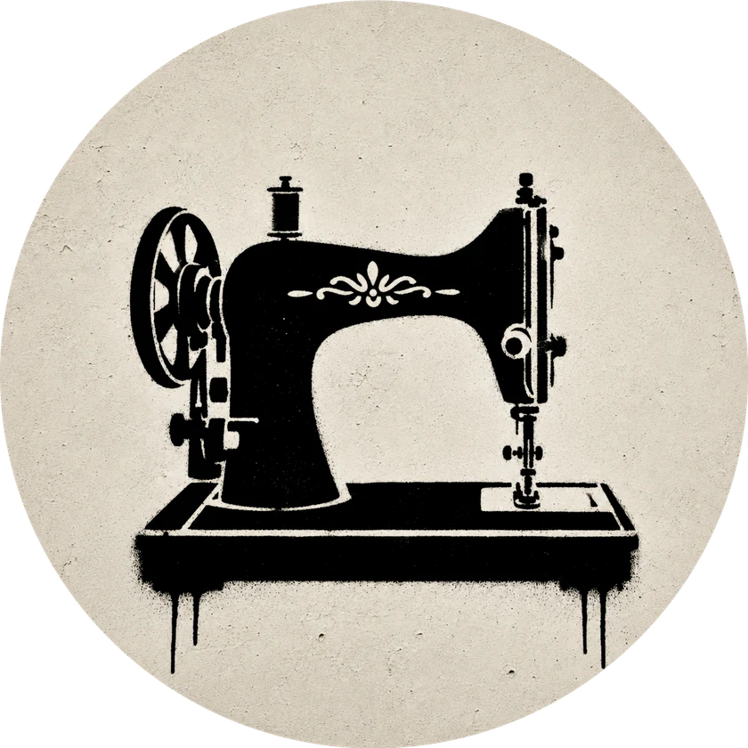 Sewing machine emblem